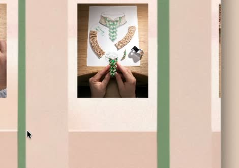 Setting the emeralds by hand
